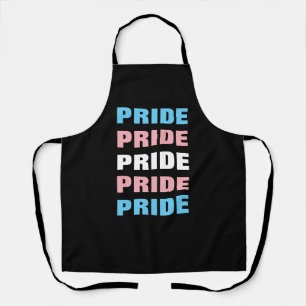LGBTQ Transgender Pride Customisable Repeated Text Apron