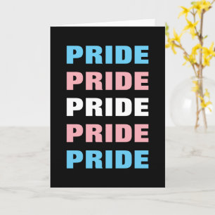 LGBTQ Transgender Pride Customisable Repeated Text Card