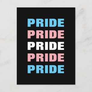 LGBTQ Transgender Pride Customisable Repeated Text Postcard