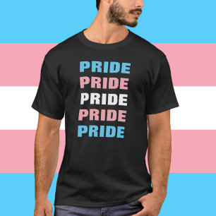 LGBTQ Transgender Pride Customisable Repeated Text T-Shirt