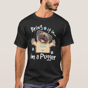 Lgbtq Transgender Pride Cute Pug Dog  I'm A Pugger T-Shirt