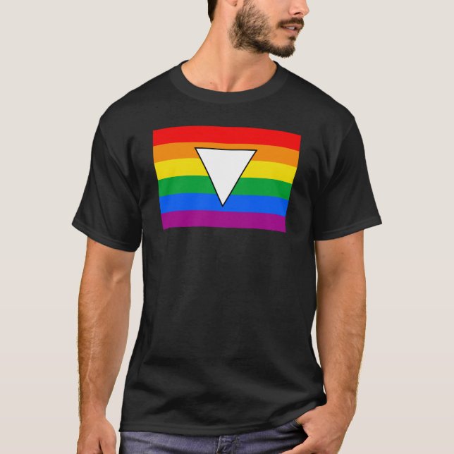 LGBTQ+ Triangle and Rainbow Pride T-Shirt (Front)
