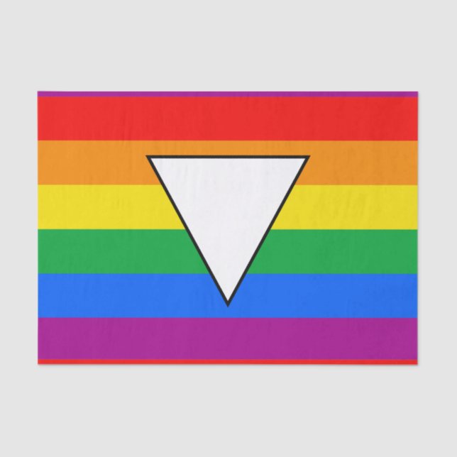 LGBTQ+ Triangle and Rainbow Pride Tissue Paper (Front)
