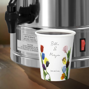 LGBTQ Tulips Flowers Paper Cups