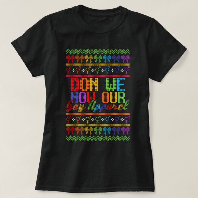 LGBTQ Ugly Christmas Sweater Don We Now Our Gay Ap (Design Front)