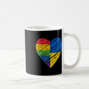 Lgbtq Ukraine Gay Pride Heart For Gay And Lesbian Coffee Mug