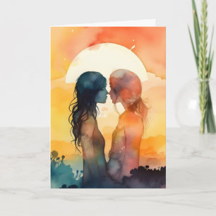 LGBTQ Valentine Anniversary Couple Card