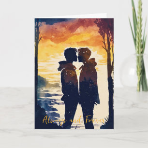 LGBTQ Valentine Anniversary Gay Couple Card