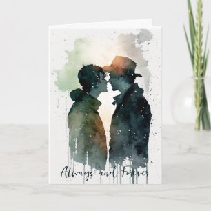 LGBTQ Valentine Anniversary Gay Couple Card