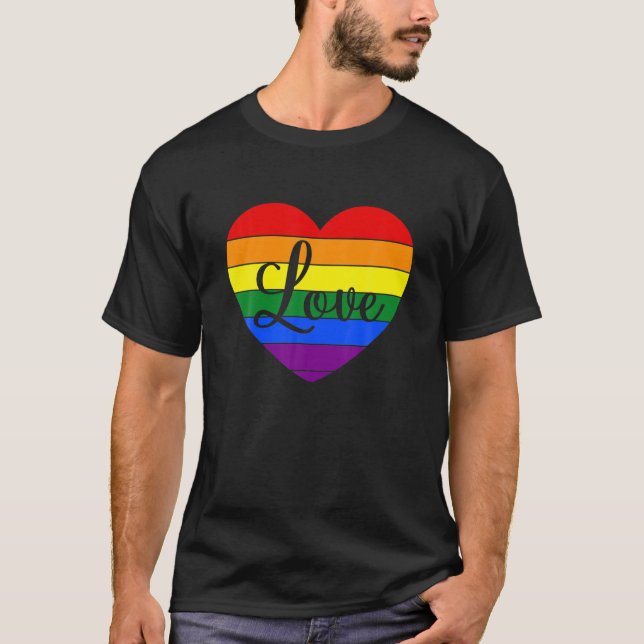 LGBTQ Valentines Day Lesbian Gay Love Pride Matchi T-Shirt (Front)