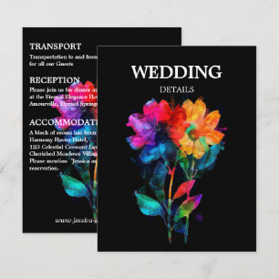 🌈 LGBTQ Wedding DETAILS Petals & Pride Enclosure Card