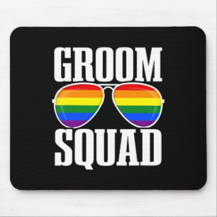 Lgbtq Wedding - Gay Pride Flag - Proud Groom - Gro Mouse Mat