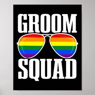Lgbtq Wedding - Gay Pride Flag - Proud Groom - Gro Poster