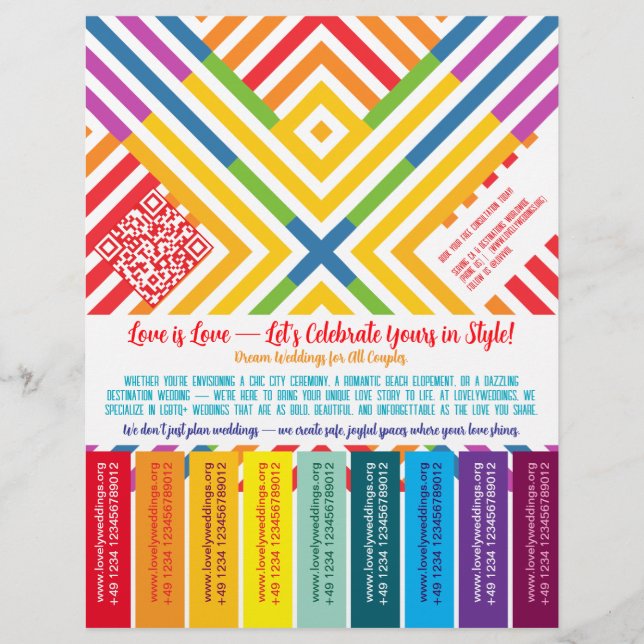 LGBTQ+ wedding organiser flyer (Front)