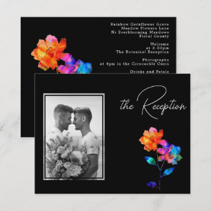 🌈 LGBTQ Wedding reception & photo Petals & Pride Enclosure Card