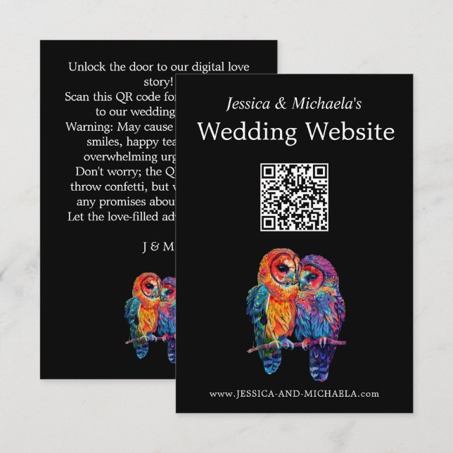 LGBTQ+ wedding web site  Budget Eternal Unity Enclosure Card (Front/Back)