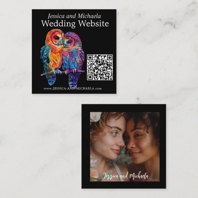 LGBTQ+ wedding web site  Budget Eternal Unity Enclosure Card (Front/Back)