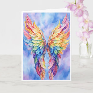 LGBTQ wings on a card