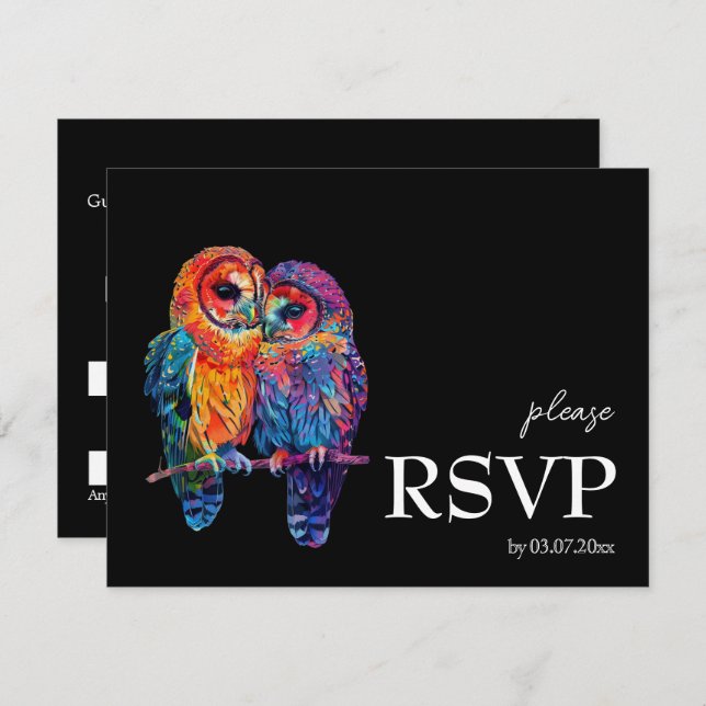 LGBTQ+  with dietary requirements Eternal Unity RSVP Card (Front/Back)