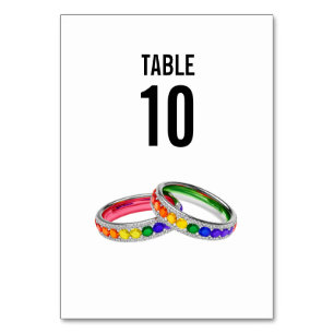 LGBTQ+ with photo Intertwined in Pride Table Number