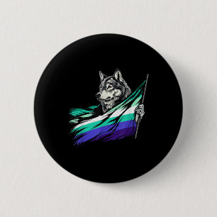 Lgbtq Wolf Gay Male Flag Mlm Pride Lgbt Mlm Flag 6 Cm Round Badge