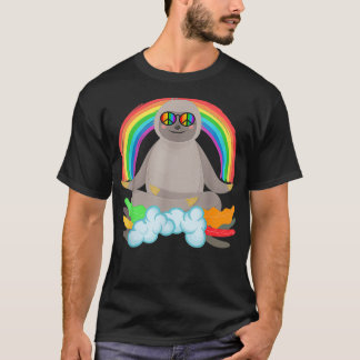 LGBTQ Yoga Sloth Meditation Transgender Queer T-Shirt