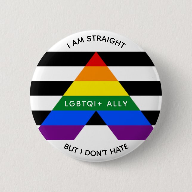 LGBTQI+ ALLY PIN BUTTON (Front)