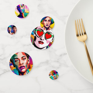 LGBTQI faces Confetti