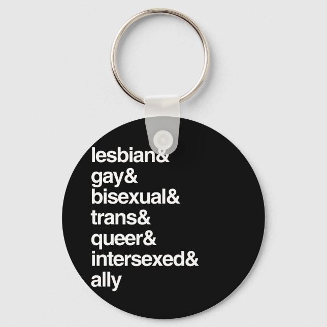 LGBTQI LIST KEY RING (Front)