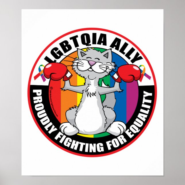 LGBTQIA Ally Cat Poster (Front)
