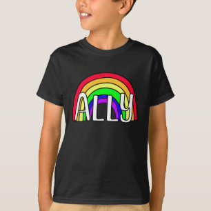 LGBTQIA+ Ally   Rainbow Flag T-Shirt