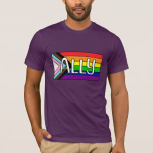 LGBTQIA+ Ally Rainbow Flag T-Shirt