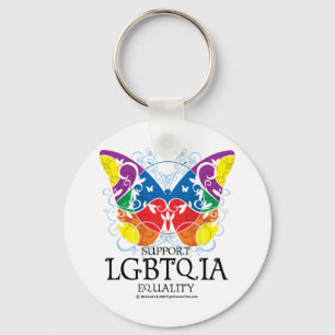 LGBTQIA Butterfly Key Ring