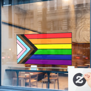 LGBTQIA+ Flag Pride and Support Window Cling