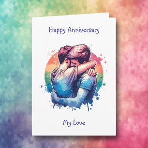 LGBTQIA+ Happy Anniversary My Love Card
