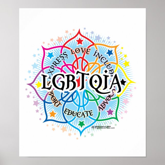 LGBTQIA Lotus Poster (Front)
