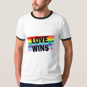 LGBTQIA Love Always Wins Rainbow Pride Cool T-Shirt