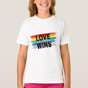 LGBTQIA Love Always Wins Rainbow Pride Cool  T-Shirt