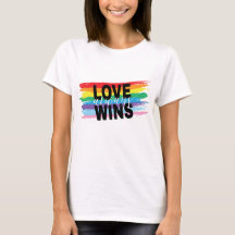 LGBTQIA Love Always Wins Rainbow Pride T-Shirt 
