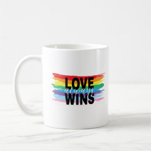 LGBTQIA Love Always Wins Rainbow Pride Tank Top Coffee Mug