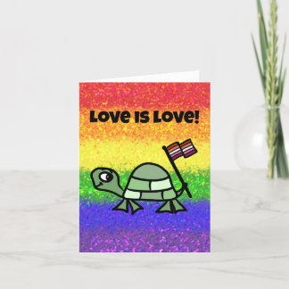 LGBTQIA  Love is Love Pride (Rainbow) with Ollie C Card