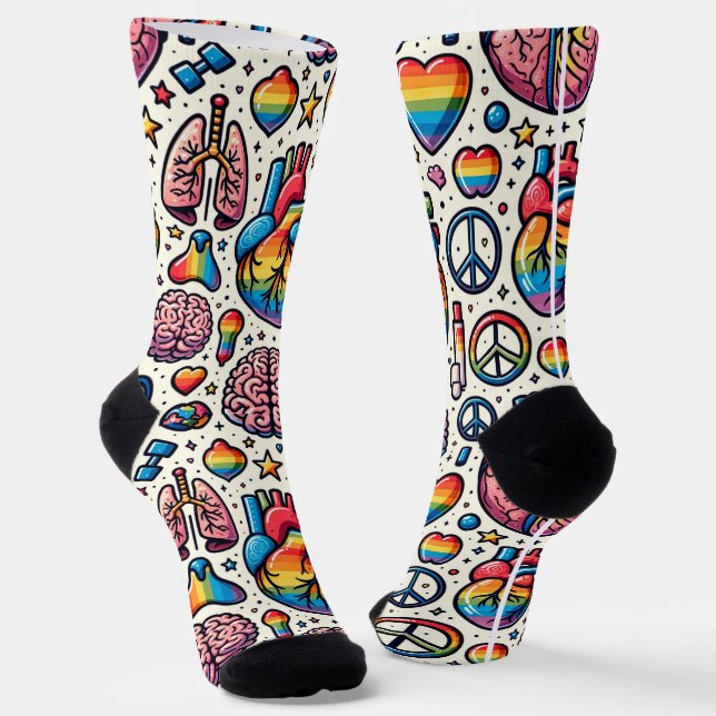 LGBTQIA Medical Socks (Angled)
