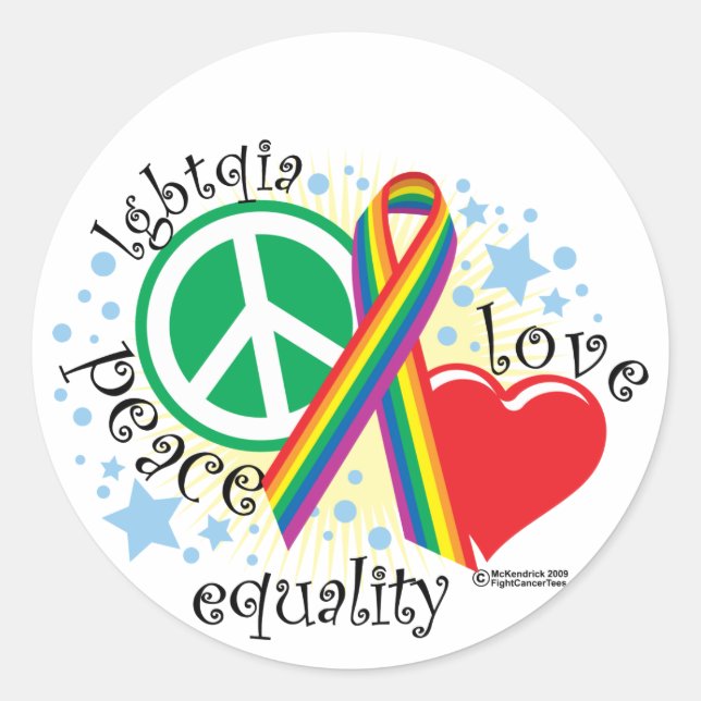 LGBTQIA PLE CLASSIC ROUND STICKER (Front)