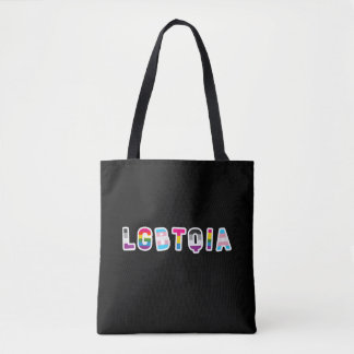 LGBTQIA Pride Flag  LGBT Asexual Bi Pansexual Tran Tote Bag