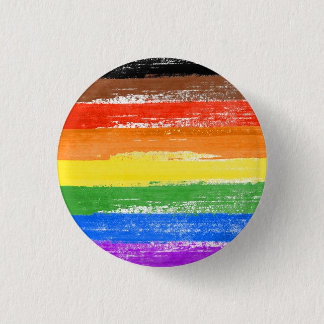 LGBTQIA+ Pride Paint 3 Cm Round Badge (Front)