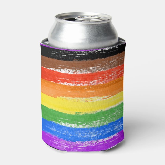 LGBTQIA+ Pride Paint Can Cooler (Can Front)