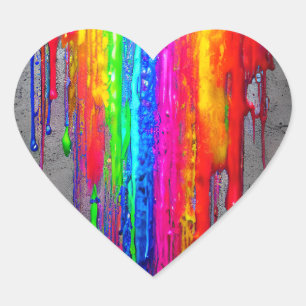 LGBTQIA+ Pride Rainbow Heart Sticker