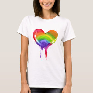 LGBTQIA+ Pride Rainbow Heart T-Shirt