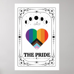 LGBTQIA Pride Tarot Gay Trans Queer Rainbow Zodiac Poster