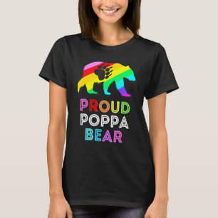Lgbtqia Proud Poppa Bear Rainbow Gay Pride Men Wom T-Shirt